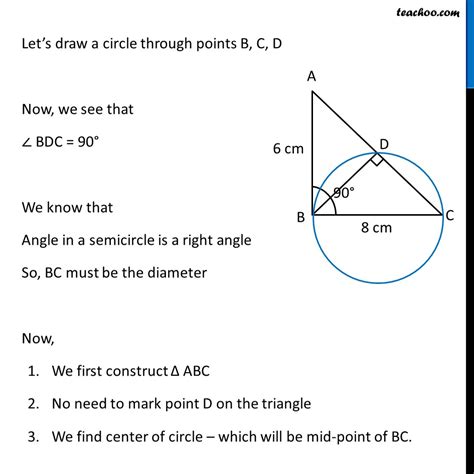 Question 6 Let ABC Be A Right Triangle AB 6 Cm BC 8 Cm B 90