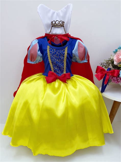 Fantasia Infantil Branca de Neve Capa e Tiara no Elo7 Espaço Mary