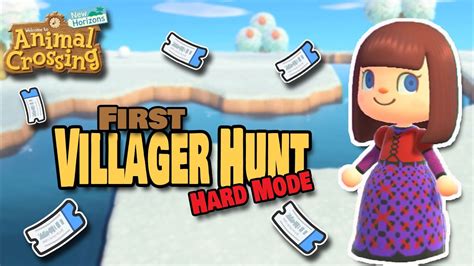 First Villager Hunt On My New Acnh Hard Mode Island Youtube