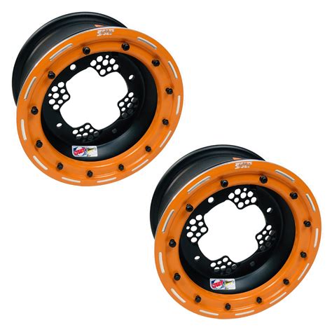 Dwt Rokn Lok Front Orange Beadlock Rims Wheels 10 10x5 32 4156