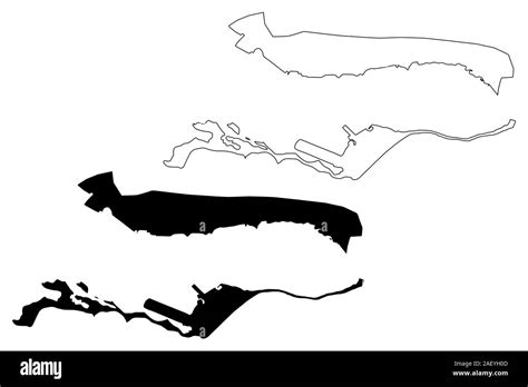 Kingston Parish Parishes Of Jamaica Surrey County Map Vector