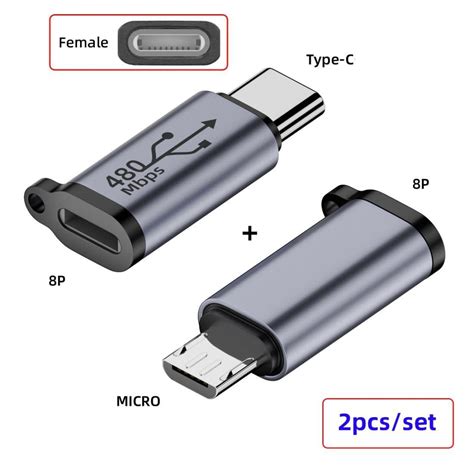 Chenyang USB 2 0 Connector 8P To Micro USB USB C Data Power Adapter