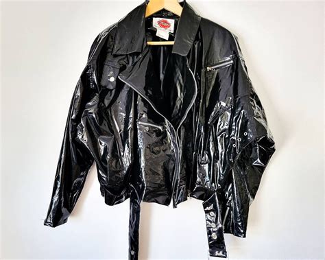 Vintage Downtown Wippette Vinyl Motorcycle Rain Jacket Etsy