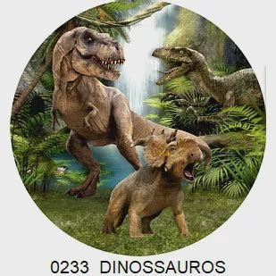 Painel Festa Dinossauro Cute Baby Redondo Sublimado Em Tecido No Shoptime