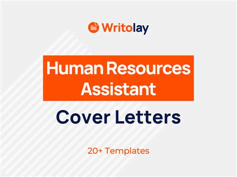 Human Resources Assistant Cover Letter 4 Templates Writolay