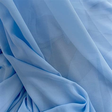 light blue chiffon   fabric baby blue chiffon fabric  yard