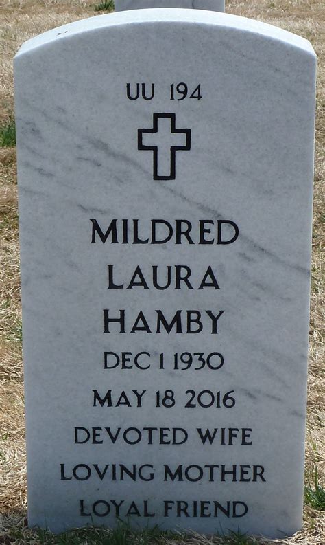 Mildred Laura West Hamby 1930 2016 Find A Grave Memorial