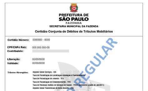 Certidão Negativa Da Fazenda Municipal - Certidão Negativa de Débitos Tributários Municipais (CND Municipal ...