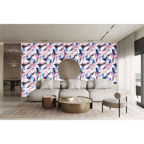 Multicolor 3D Peacock Feather Vinyl Wallpaper For Wall Decor At Rs 12