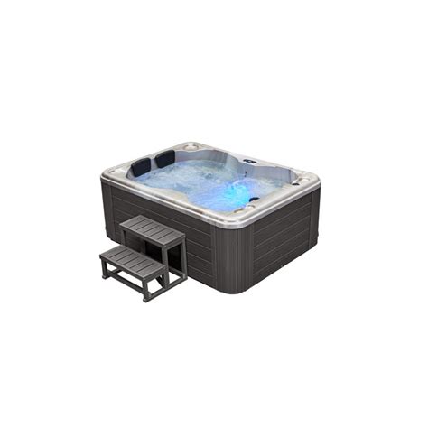 Luxury Spas Person Jet Acrylic Rectangular Hot Tub With Ozonator In Gray Wayfair