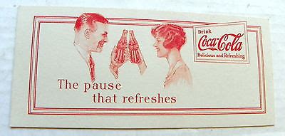 1929 DRINK COCA COLA THE PAUSE THAT REFRESHES COUPLE TAPPING