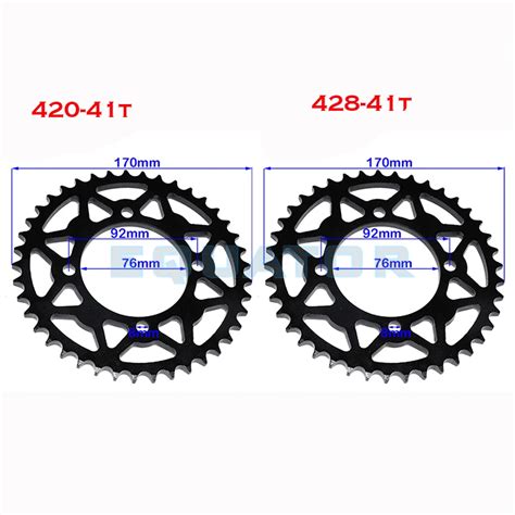 Pignon de chaîne arrière plaque de roue dentée pour 110cc 160cc YCF