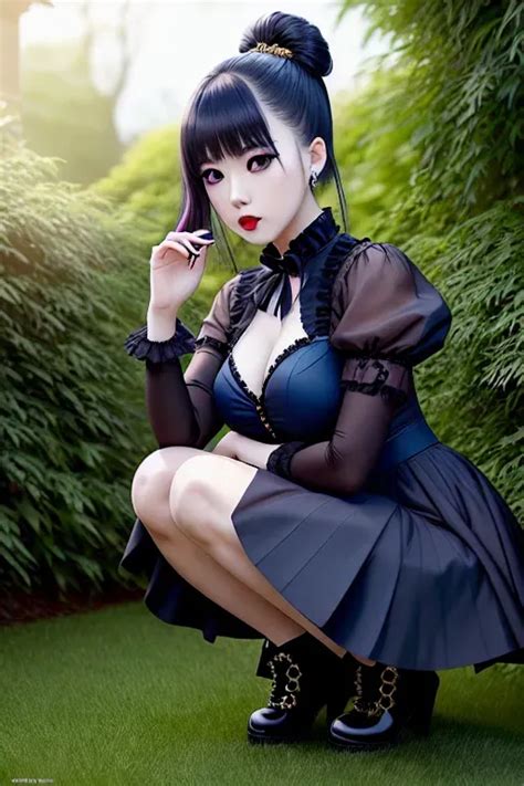 Dopamine Girl A Digital Art Of Kana Hashimoto Wearing Goth Clothing