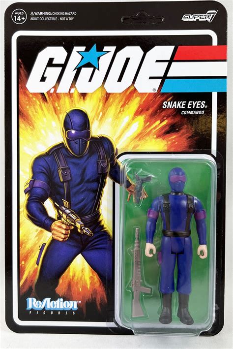 G I Joe Figurine ReAction Super7 Snake Eyes First Costume