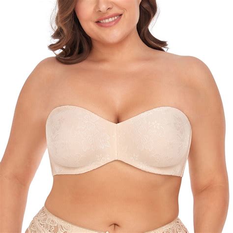 Women S Underwire Contour Multiway Strapless Bra Plus Size Push Up Bralette 40d