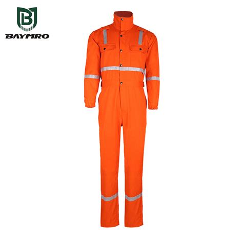 PPE Supplier Orange Cotton Reflective Anti Static Flame Retardant