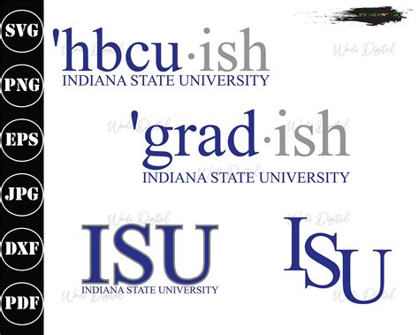 Grad Ish Indiana State University Svg Hbcu Ish Svg Cut Etsy