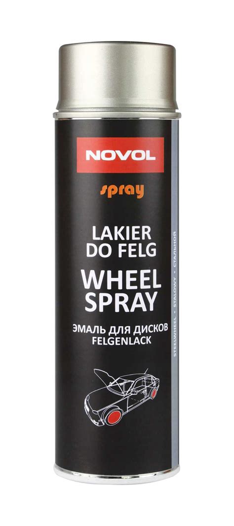 NOVOL LAKIER SPRAY FARBA DO FELG kołpaków STALOWY 34112 za 27 90 zł z