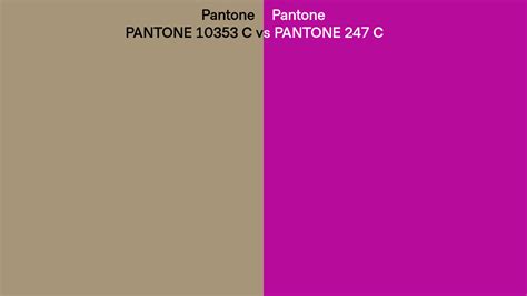 Pantone 10353 C Vs Pantone 247 C Side By Side Comparison