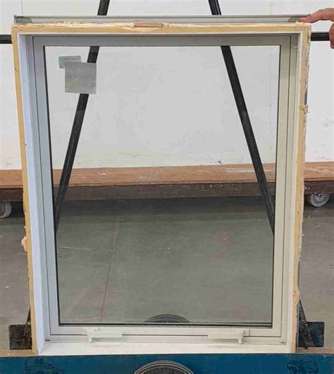 Off White Aluminium Double Glazed Single Awning Window H985mm X W785mm