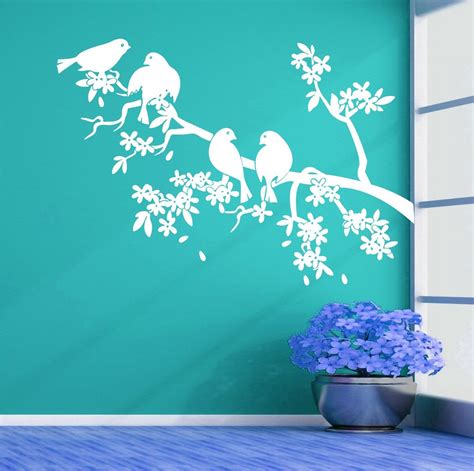 Sticker Studio Birds On Tree Wall Stickers For Living Room Bedroom