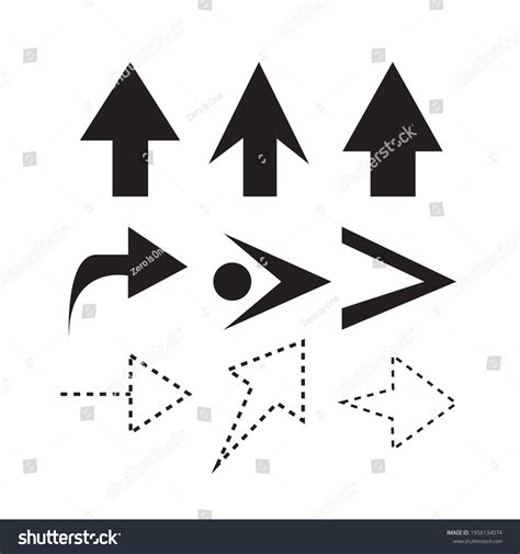 Set Arrow Icon Collection Different Arrows Stock Vector Royalty Free