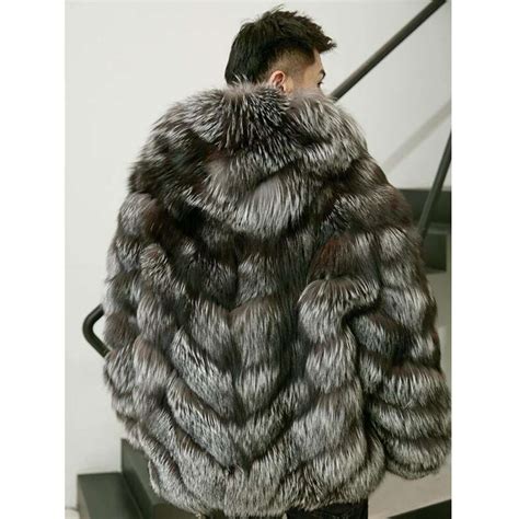 Dennyanddora New Winter Real Fox Fur Coats For Men Natural Fur Coats Men Stand Collar Overcoats