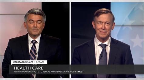 Cory Gardner And John Hickenlooper At The Colorado Us Senate Debate Youtube