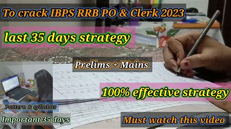 Ibps Rrb Po Clerk Last Days Strategy Last Days Strategy