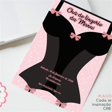 Convite Digital Chá de Lingerie Elo Produtos Especiais