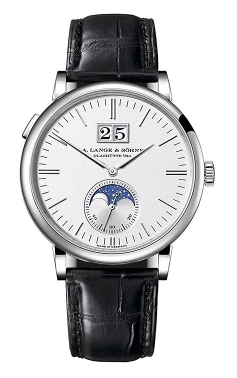 A Lange S Hne Saxonia Moonphase White Gold Silver