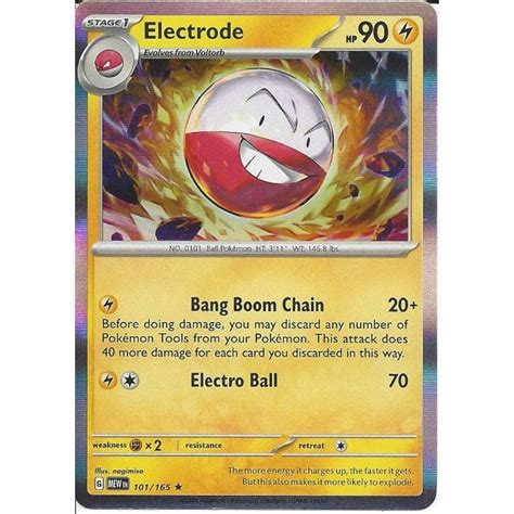 Pokemon Trading Card Game 101 165 Electrode Rare Holo Card SV03 5