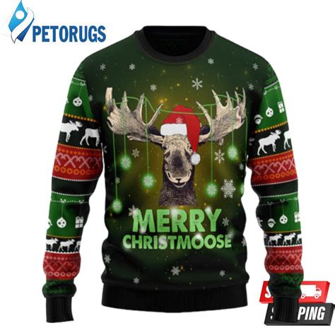 Merry Christmoose Ugly Christmas Sweaters Peto Rugs