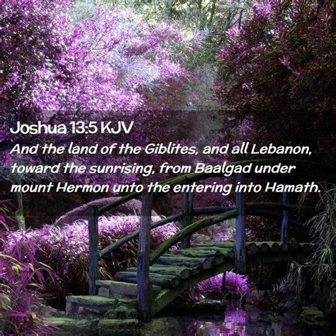 Joshua 13:5 KJV Bible Verse Images