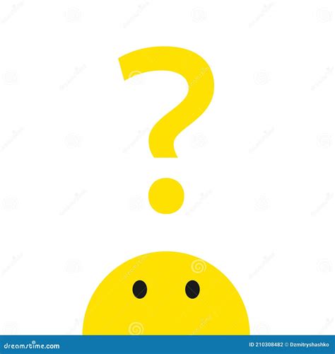 Question Mark with Emoji Illustration. Stock Vector - Illustration of ...