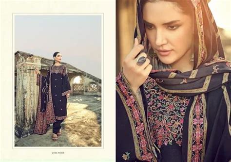 Straight Designer Muslin Suits Unstitched MULTI COLOR At 1395 In