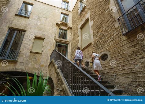 Panoramic View Of The Interior Of Museu Picasso De Barcelona The Museum