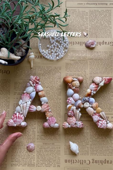 Seashell Letters In 2024 Seashell Letter Diy Creative Crafts