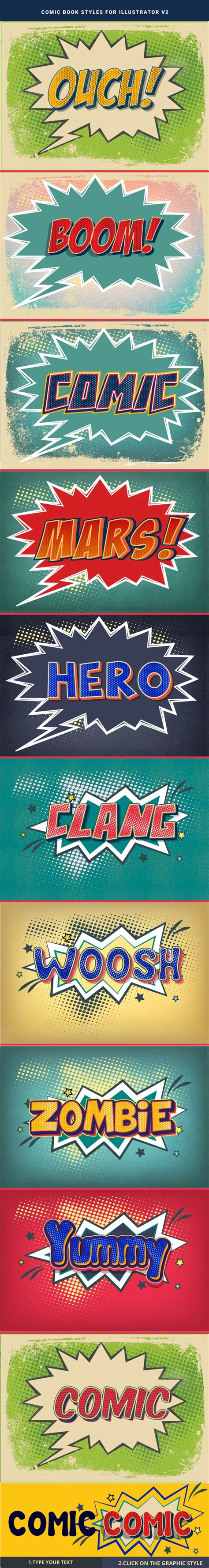 Comic Book Text Effects, Add-ons | GraphicRiver