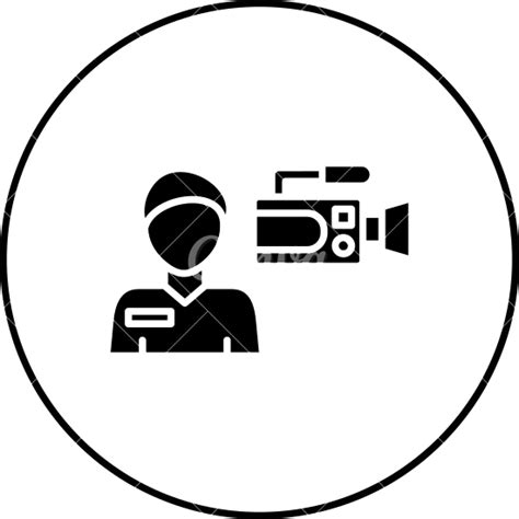 Camera Operator Glyph Icon Canva