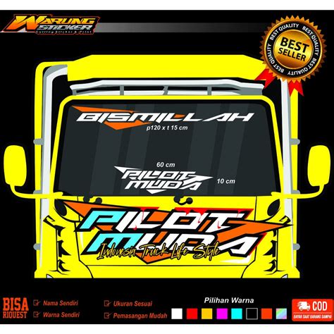 Jual Sticker Kabin Depan Truck Canter Ragasa Doble Canter Elf Dll