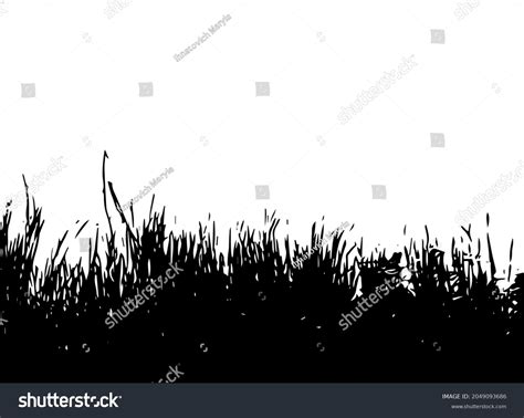 Black Grass Silhouette Vector Illustration Stock Vector (Royalty Free) 2049093686 | Shutterstock