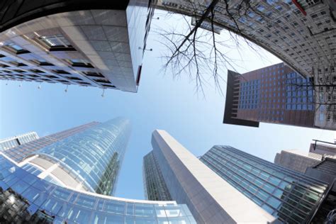 Old And New Office Building Facades In Frankfurt Stock Photo Download