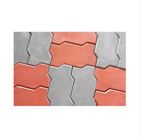 Rubber Moulded Paver Blocks Zig Zag Design Application Floor Tiles At