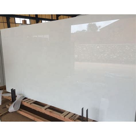 Artificial Quartz Slab Crystallized Crystal White Glass Nano Marble