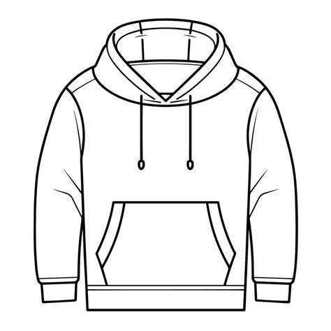 Trendy Hoodie Outline Icon In Vector Format For Fashion Designs