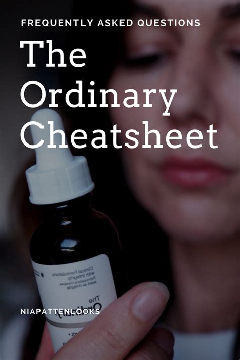 The Ordinary Cheatsheet The Ultimate Guide On How To Use Ordinary Skincare