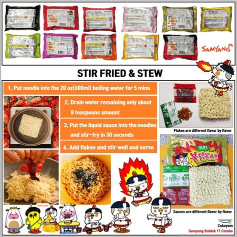 Samyang Spicy Hot Chicken 11 Flavors Combo Bulk Pack Of 11 Ramen