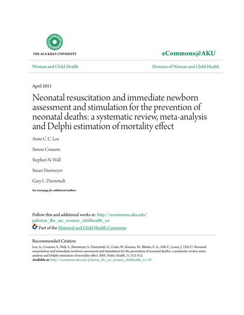 Pdf Neonatal Resuscitation And Immediate Newborn Assessment