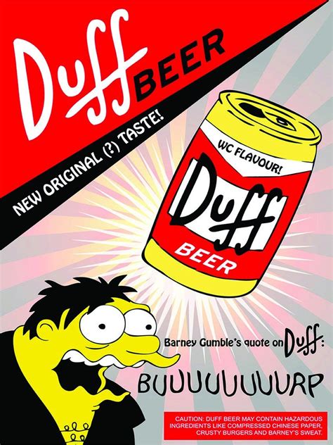 Placa Decorativa Duff Beer Barney Gumbles